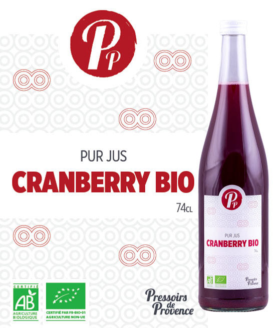 PUR JUS POMME CANNEBERGE BIO FR 75 CL